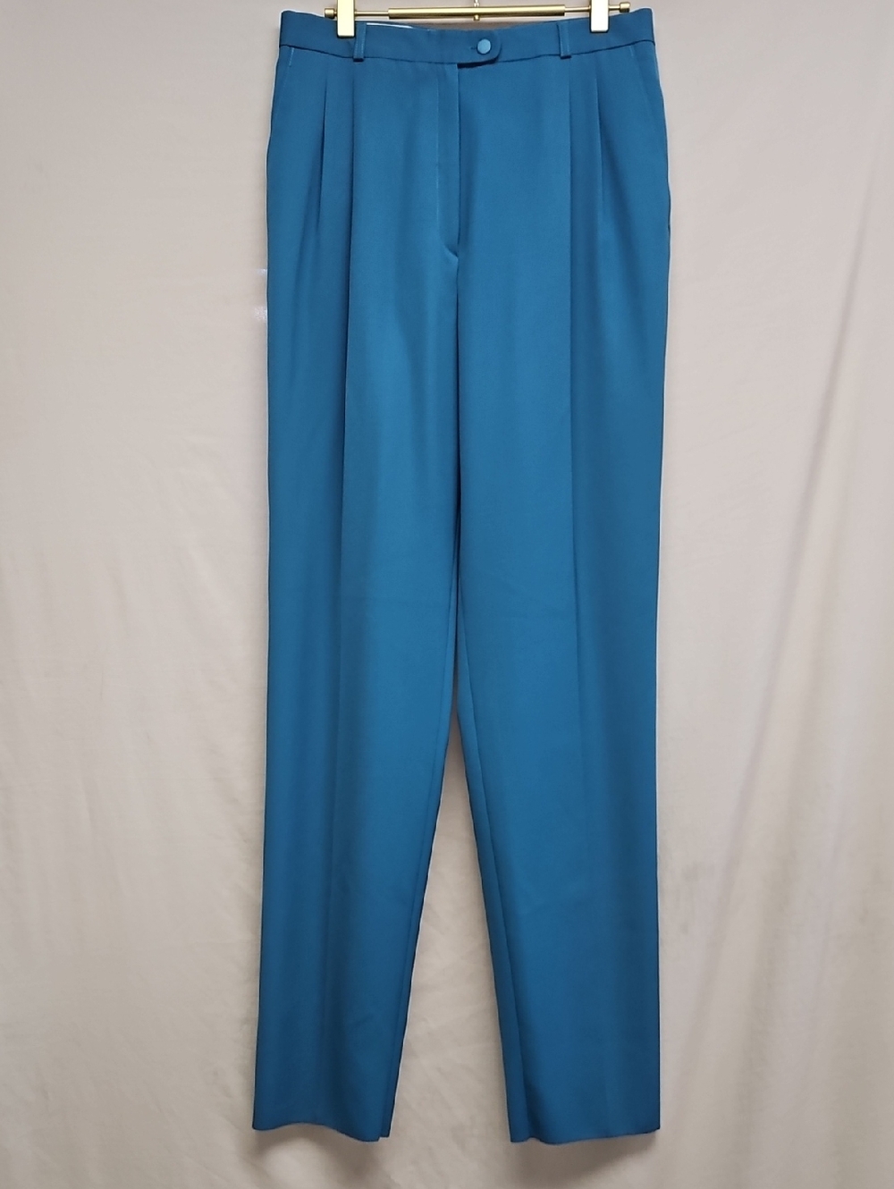 Vintage Le Parry 100% Wool High Waist Dress Pants Blue Size 44 Made in Canada